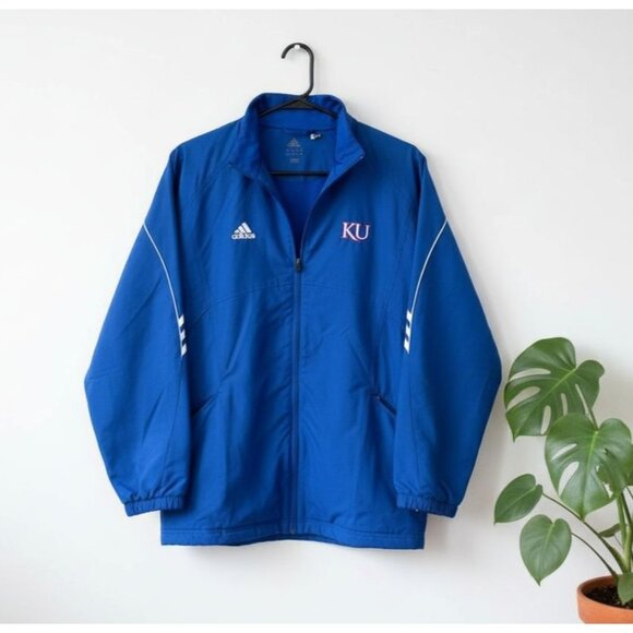 KU Kansas Jayhawks Adidas Jacket Track Workout Warm Up Field Court (Medium) Mens - Picture 1 of 11